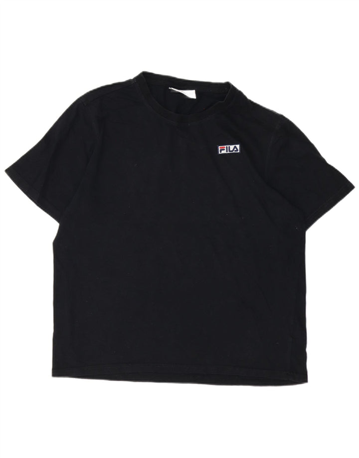 FILA Γυναικείο T-Shirt Top μεγάλο μαύρο βαμβακερό