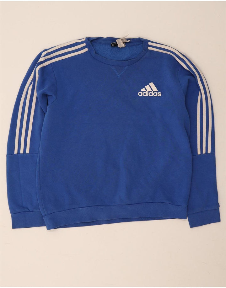 Adidas Γυναικείο Φούτερ Jumper UK 14 Μεσαίο Μπλε Βαμβακερό