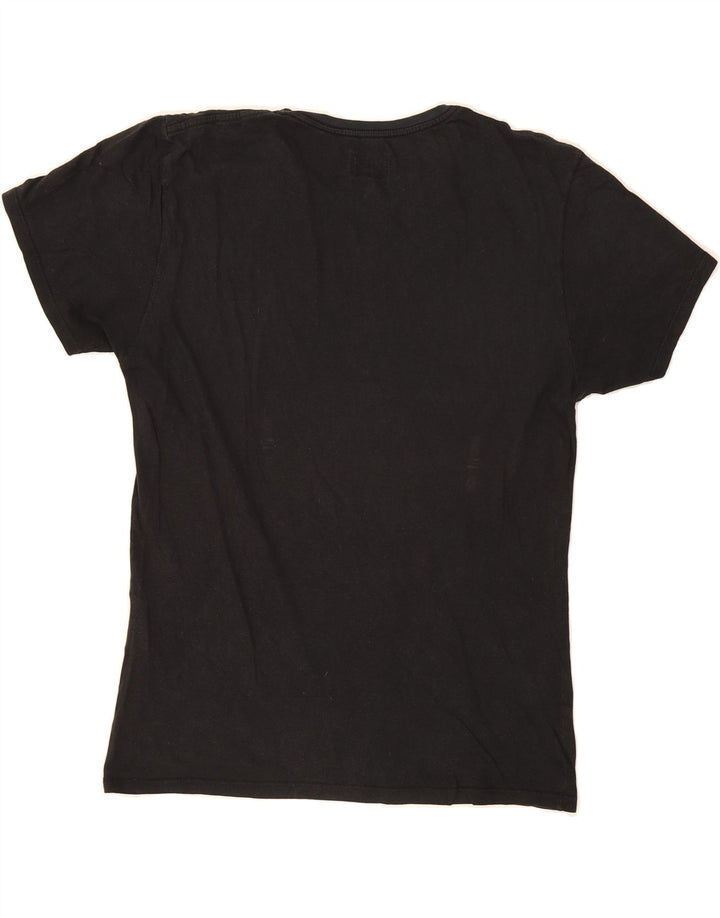 LEVI'S Womens T-Shirt Top UK 14 Medium Black Cotton Vintage Levi's and Second-Hand Levi's from Messina Hembry 