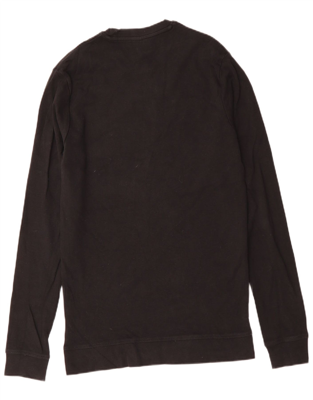 HUGO BOSS Γυναικείο τοπ μακρυμάνικο UK 14 μεγάλο μαύρο βαμβακερό