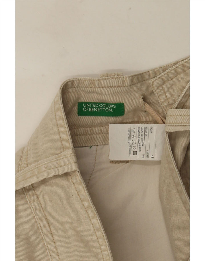 Ανδρικό σορτς Benetton Cargo IT 48 Medium W36 Beige Βαμβακερό