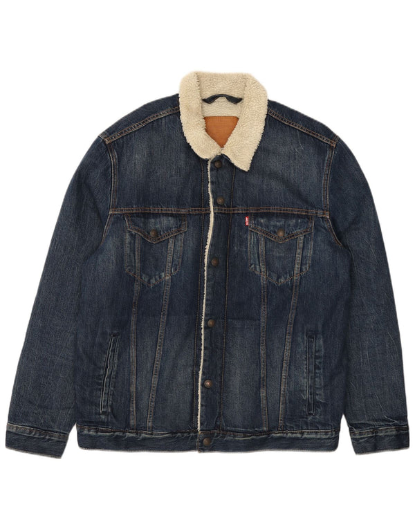 Ανδρικό τζιν σακάκι Levi's Sherpa UK 42 XL Μπλε βαμβακερό