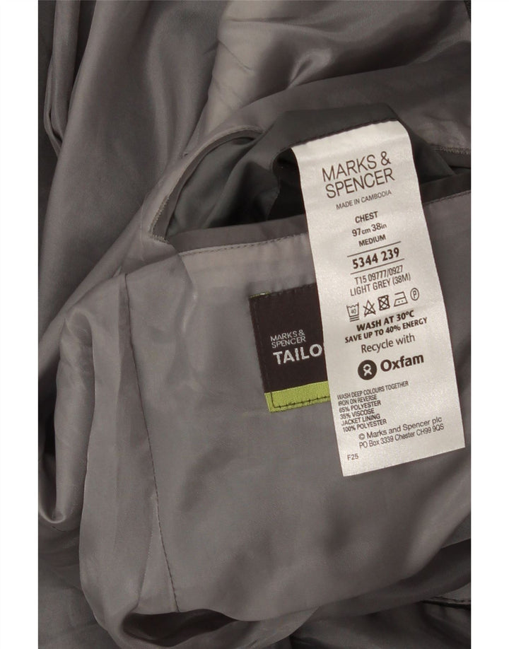 Marks & Spencer Ανδρικό μπλέιζερ με 2 κουμπιά σακάκι UK 38 Medium Grey