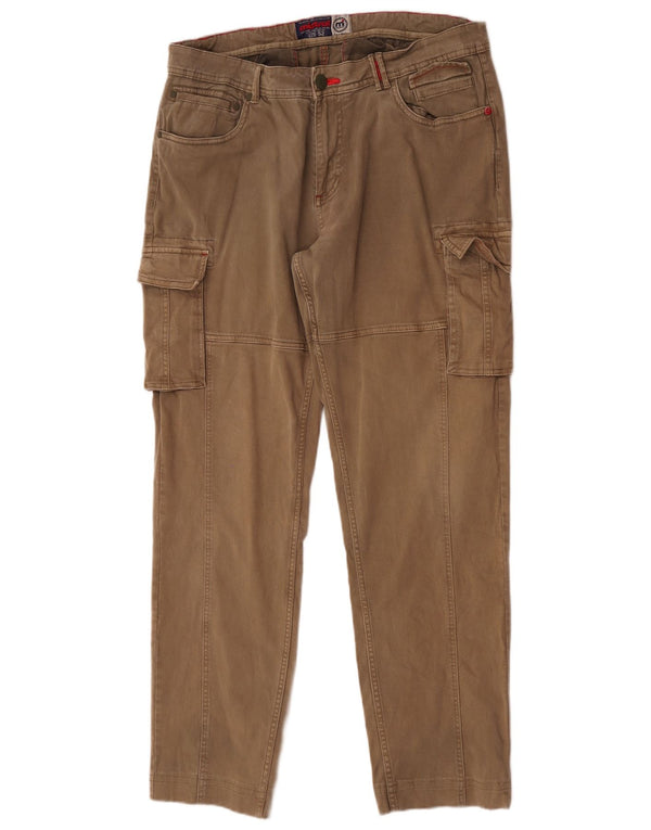 Ανδρικό παντελόνι Mistral Straight Cargo IT 52 Large W36 L32 Beige βαμβακερό