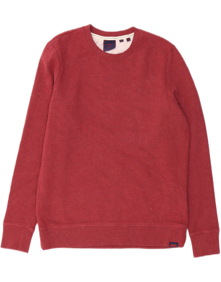 Superdry γυναικεία φούτερ υπερμεγέθη Jumper UK 10 Small μπορντό βαμβακερό