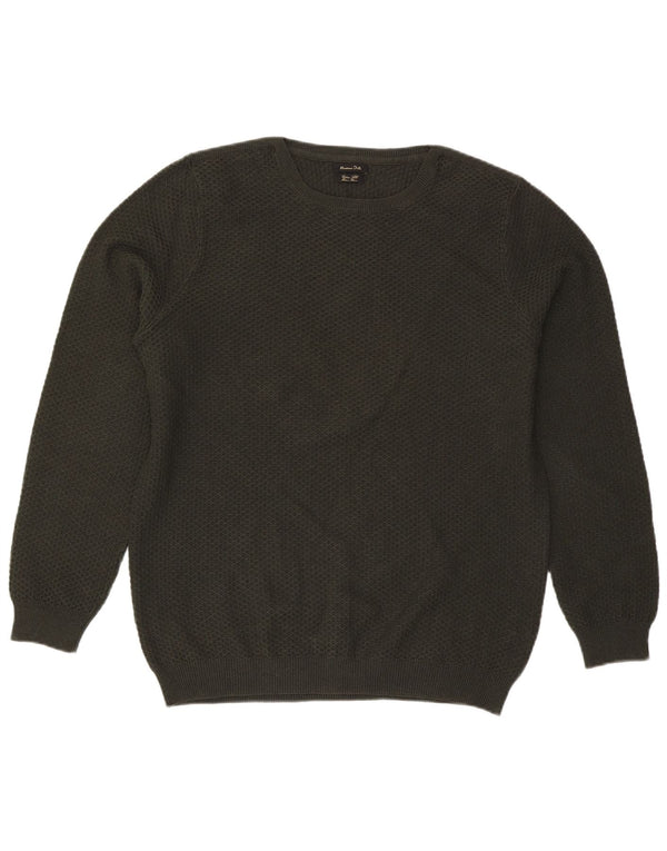 Ανδρικό πουλόβερ Massimo Dutti Crew Neck Jumper XL Πράσινο βαμβακερό