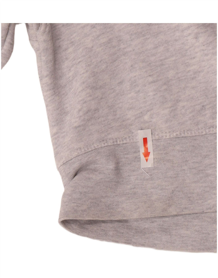 Γυναικεία φούτερ Nike Crop γραφικά Jumper UK 10 Small Grey Flecked