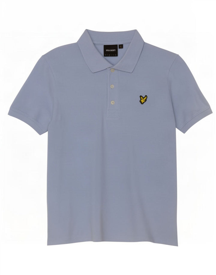 Ανδρικό πουκάμισο πόλο Lyle & Scott, μεσαίο μπλε βαμβακερό