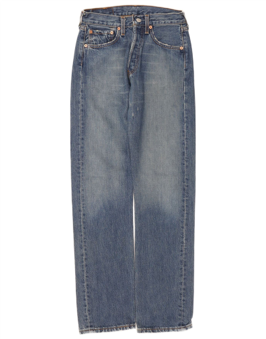 Levi's Mens 501 Distressed Straight Jeans W27 L32 Μπλε βαμβακερό