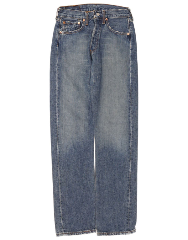 Levi's Mens 501 Distressed Straight Jeans W27 L32 Μπλε βαμβακερό