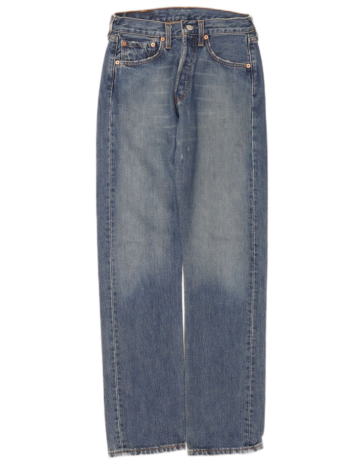 Levi's Mens 501 Distressed Straight Jeans W27 L32 Μπλε βαμβακερό