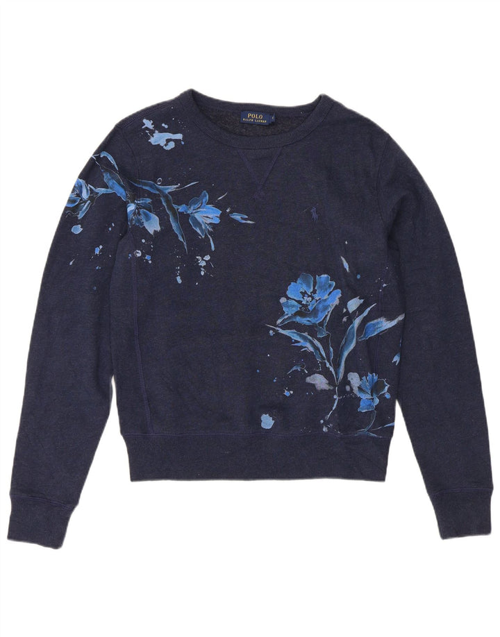 POLO RALPH LAUREN Γυναικεία φούτερ Jumper UK 10 Small Navy Blue Floral