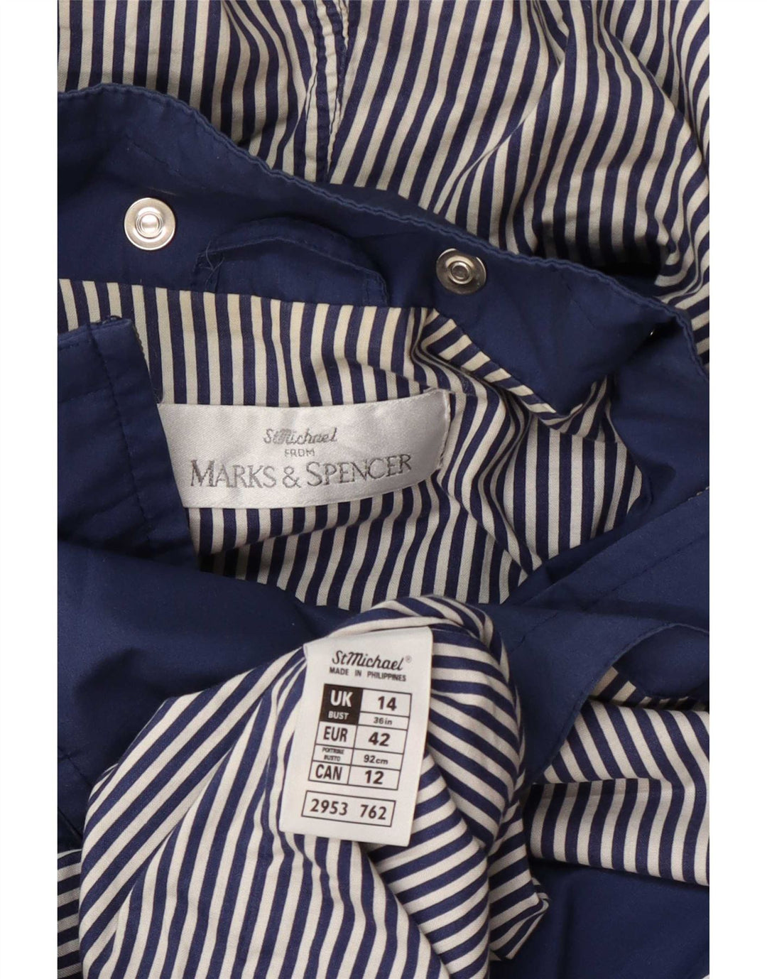 Marks & Spencer Γυναικείο μπουφάν βροχής St. Michael Hooded UK 14 Large Blue