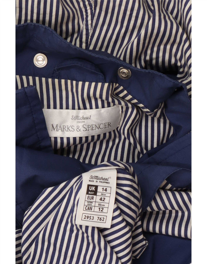 Marks & Spencer Γυναικείο μπουφάν βροχής St. Michael Hooded UK 14 Large Blue