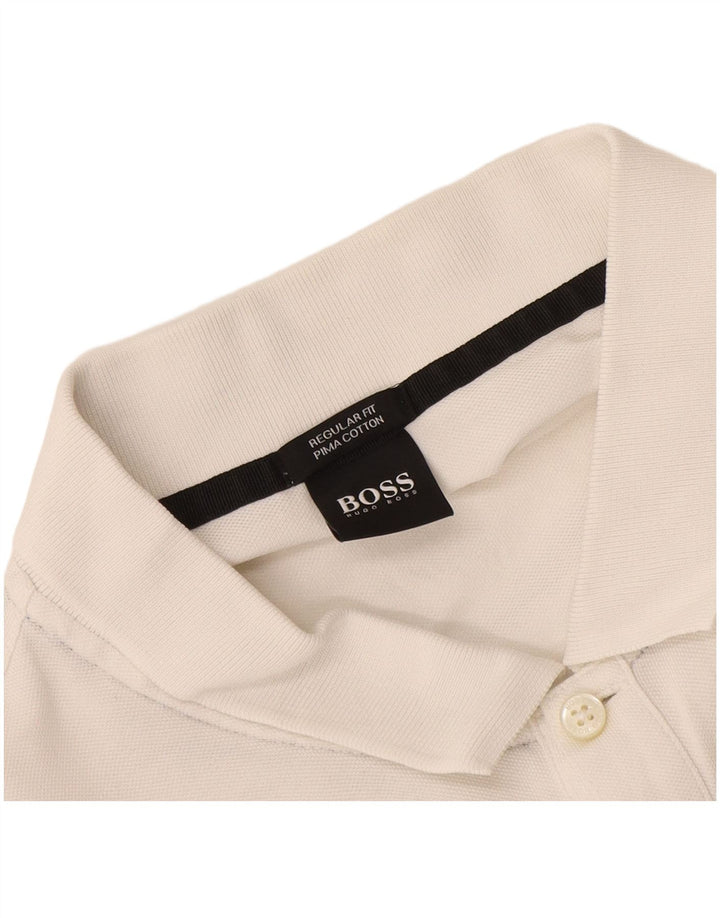 Ανδρικό μπλουζάκι πόλο Hugo Boss με κανονική εφαρμογή XL λευκό
