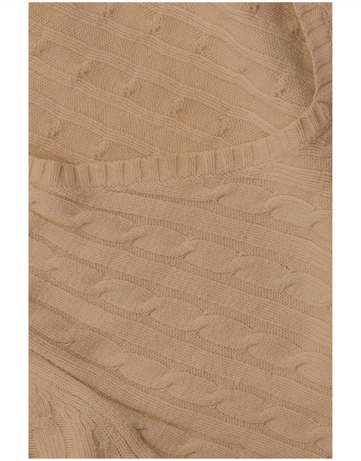 CREW CLOTHING Γυναικείο πουλόβερ με λαιμόκοψη με V λαιμόκοψη UK 18 XL από λευκό βαμβακερό