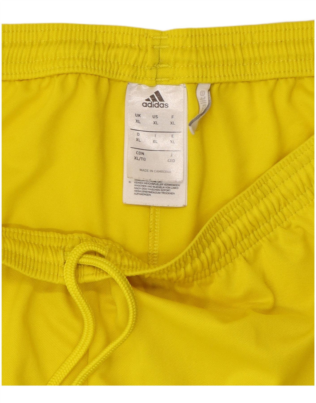 Ανδρικό αθλητικό σορτς Adidas Climalite XL κίτρινο πολυεστέρα