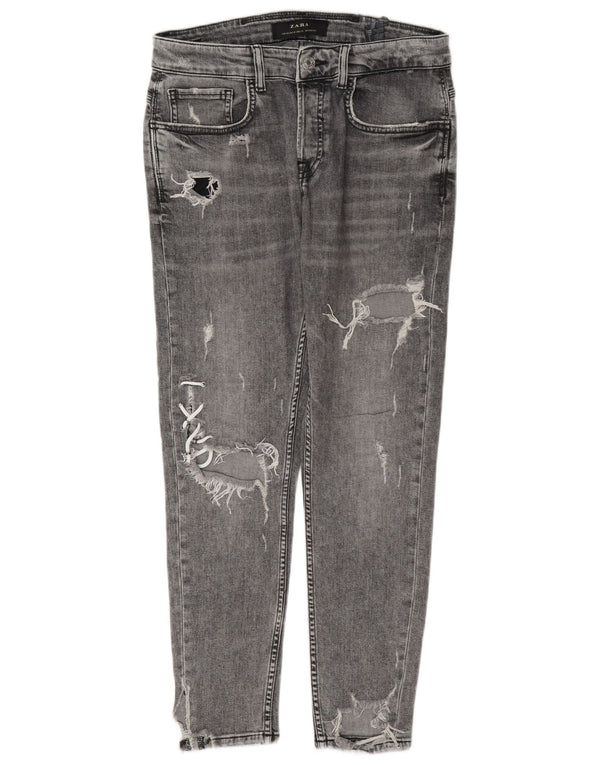Zara Ανδρικά στενά τζιν EU 40 Medium W31 L28 Γκρι βαμβακερό