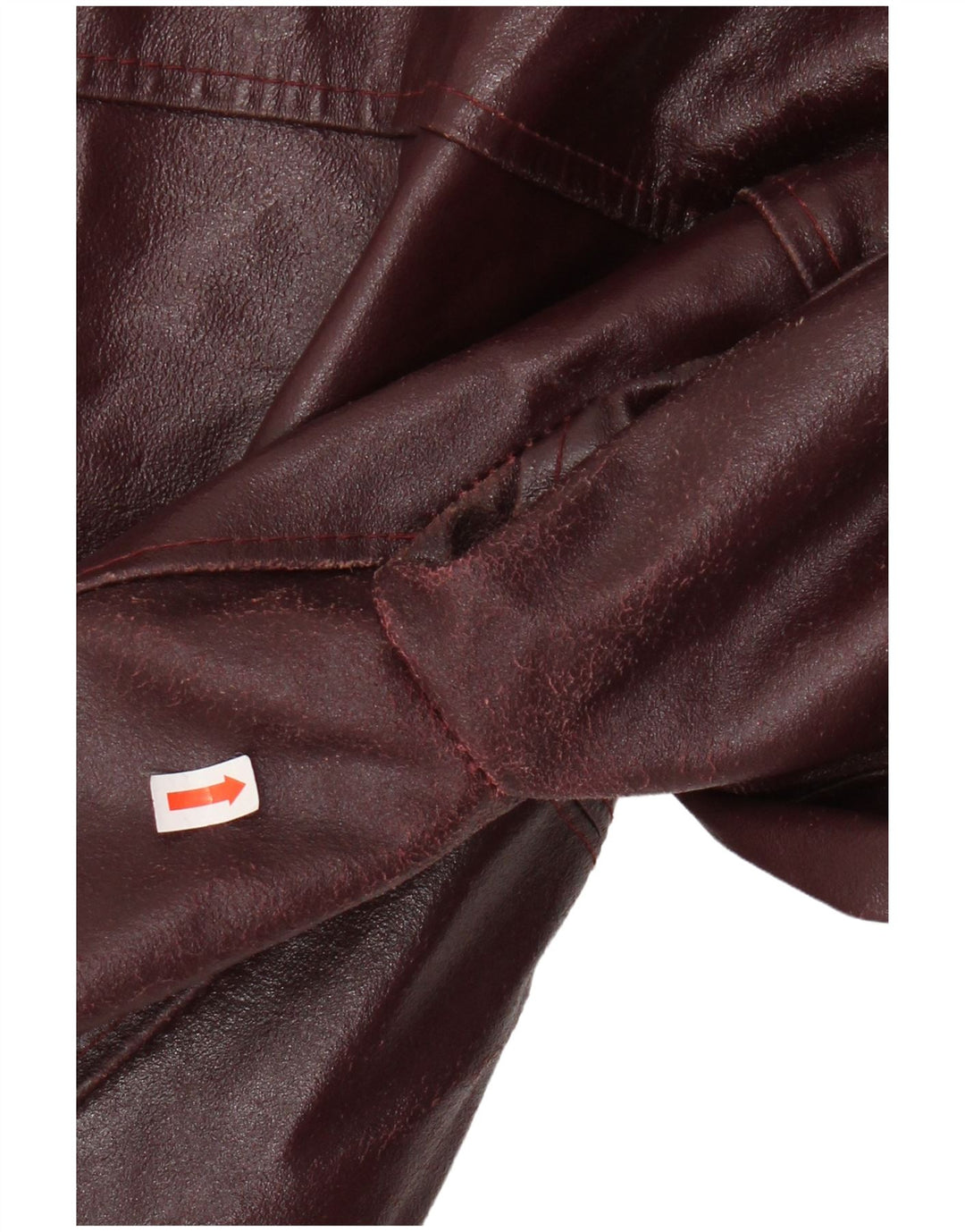 PLEASE Γυναικείο Δερμάτινο Μπουφάν UK 12 Medium Burgundy