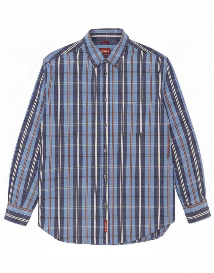 Carrera Ανδρικό πουκάμισο 2XL Μπλε Check Cotton