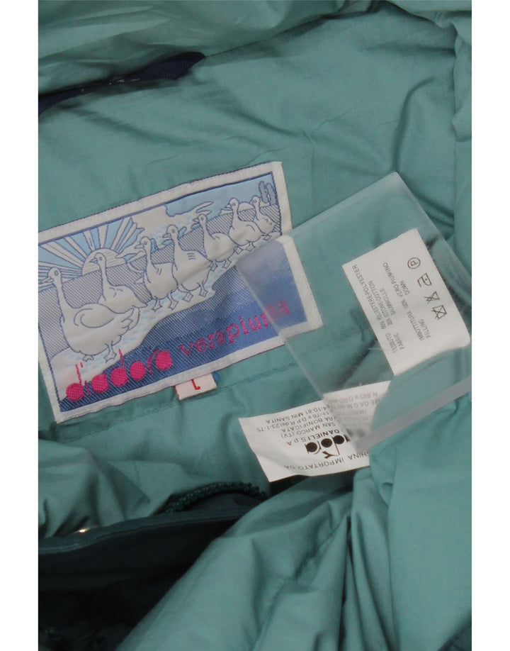 DIADORA Γυναικείο μπουφάν με κουκούλα μεγάλου μεγέθους UK 16 μεγάλο μπλε φλοράλ