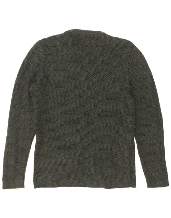 Ανδρικό πουλόβερ Zara Crew Neck Jumper Μεγάλο Πράσινο