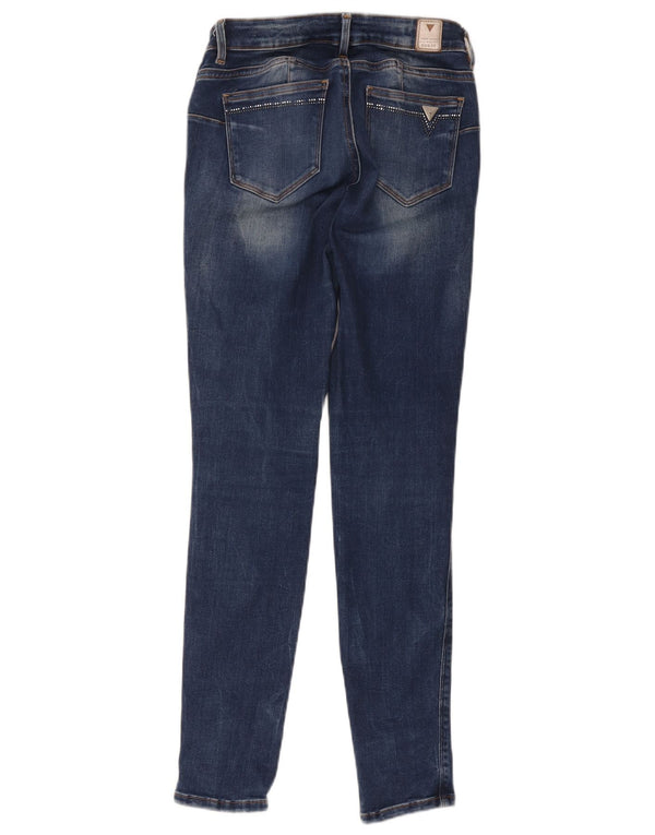 Guess Womens Curve X Skinny Jeans W25 L29 Blue