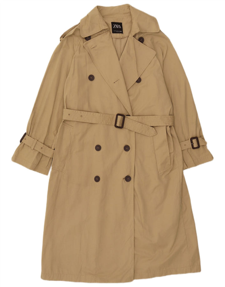 Zara Γυναικεία καμπαρντίνα Oversized UK 6 XS Beige Polyester