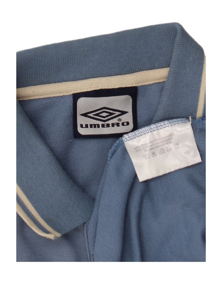 Ανδρικό μπλουζάκι Umbro Polo UK 44/46 XL Μπλε Πολυεστέρας