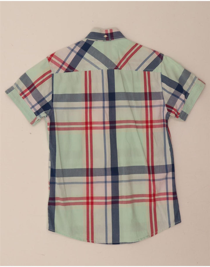 Jack & Jones Ανδρικό κοντομάνικο πουκάμισο μικρό πράσινο καρό
