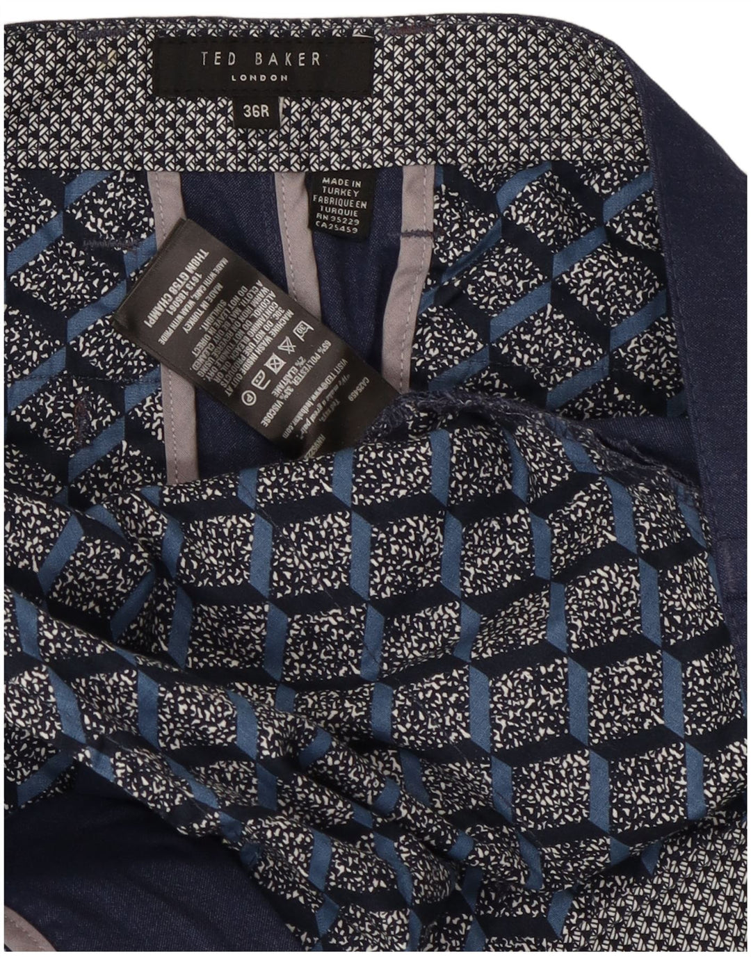 Ted Baker Ανδρικό Slim Suit Παντελόνι W36 L28 Navy Blue Polyester