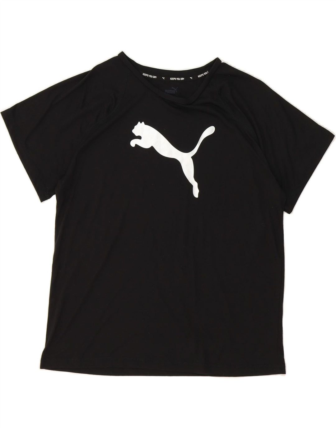 PUMA Womens Graphic T-Shirt Top UK 14 Medium Black Vintage Puma and Second-Hand Puma from Messina Hembry 