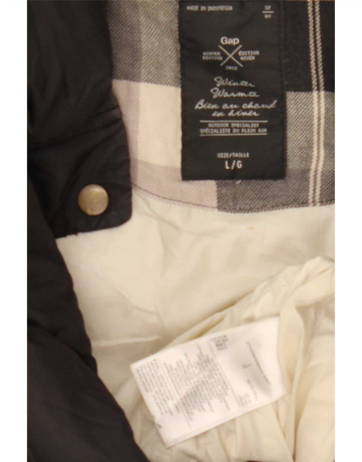 Gap Γυναικείο padded Gilet UK 16 Large Black Polyester