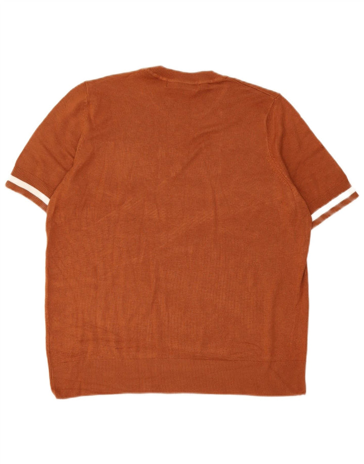 Marks & Spencer Γυναικείο πουλόβερ με λαιμόκοψη UK 12 Medium Brown