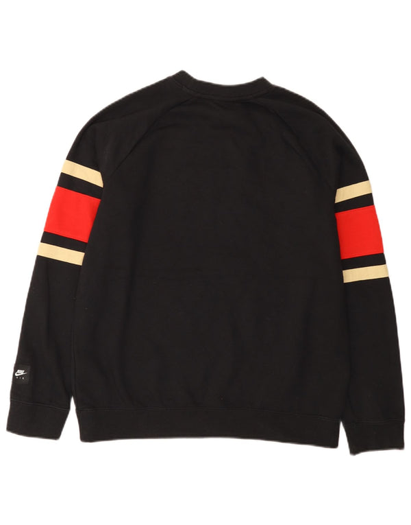 Γραφικό φούτερ Nike Boys Jumper 13-14 ετών XL Μαύρο χρώμα, βαμβακερό