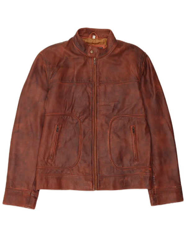 Vintage Womens UK 18 XL Brown Leather