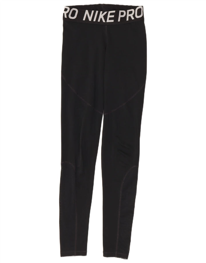 Γυναικεία γραφικά κολάν Nike UK 8 Small Black Polyester