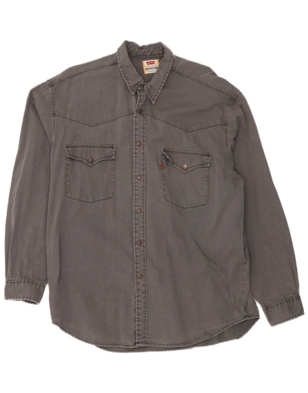 Levi's Mens Shirt XL Grey Cotton