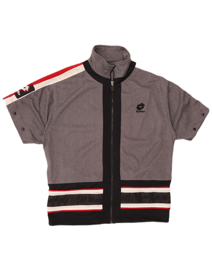 Ανδρική φόρμα γραφικών Lotto Top Jacket μεσαίου γκρι Colourblock