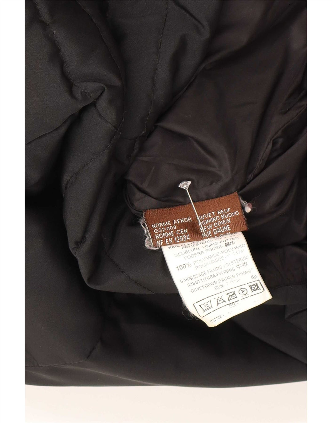 Moncler Γυναικείο μπουφάν με κουκούλα με επένδυση μεγέθους 2 Μεσαίο μαύρο πολυεστέρα
