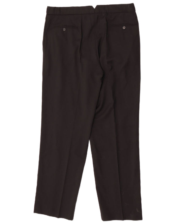 Ανδρικό ίσιο παντελόνι Chino Marks & Spencer W36 L31 Μαύρο νέο μαλλί