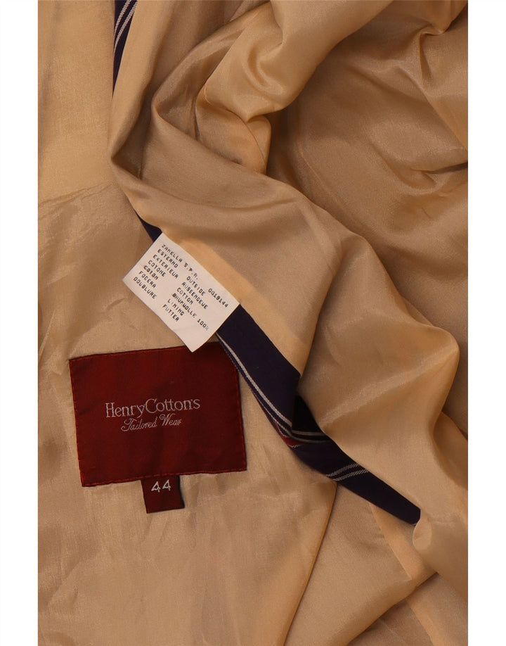 Henry Cottons Ανδρικό σακάκι IT 44 XS Navy Blue ριγέ βαμβακερό
