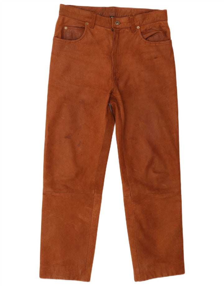 Ανδρικό ίσιο σουέτ παντελόνι John Devin Classics IT 48 Medium W32 L28 Καφέ