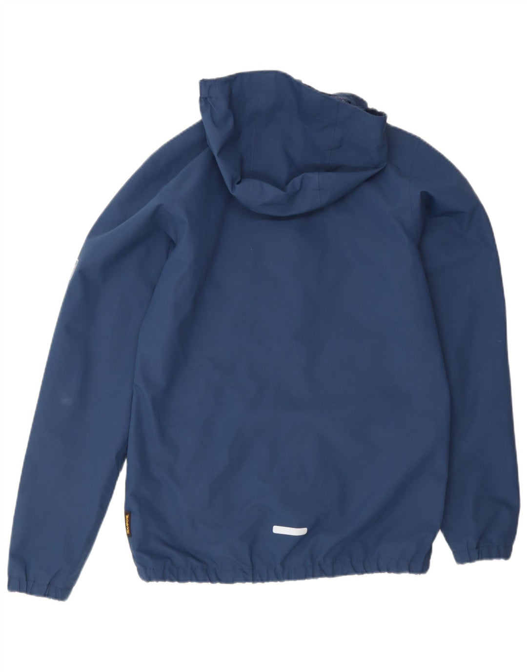 Jack Wolfskin Boys Hooded Rain Jacket 13-14 Years Navy Blue Polyester