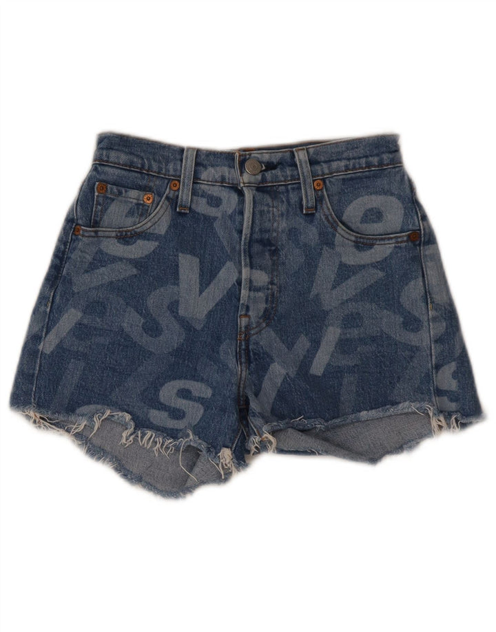 Γυναικείο τζιν σορτς Levi's γραφικό W23 2XS Μπλε βαμβακερό