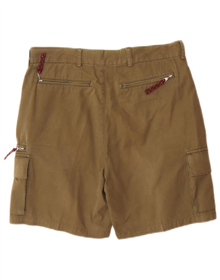 NAPAPIJRI Mens Cargo Shorts IT 48 Medium W32 Khaki Cotton