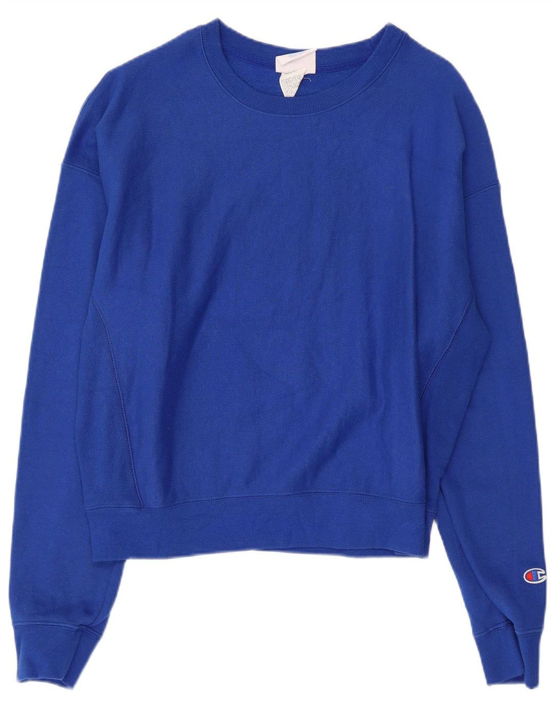 CHAMPION Γυναικεία φούτερ Crop Jumper UK 16 Large Blue Cotton