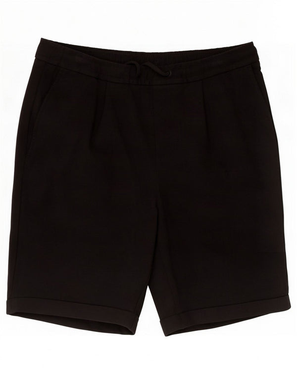 Ανδρικό σορτς Zara Casual Medium W30 Μαύρο πολυεστέρα