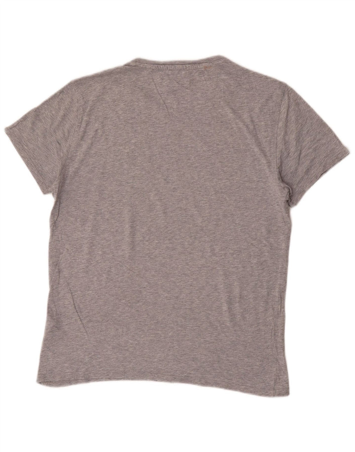 Tommy Hilfiger Ανδρικό T-Shirt με κανονική εφαρμογή Τοπ μικρού γκρι βαμβακερό