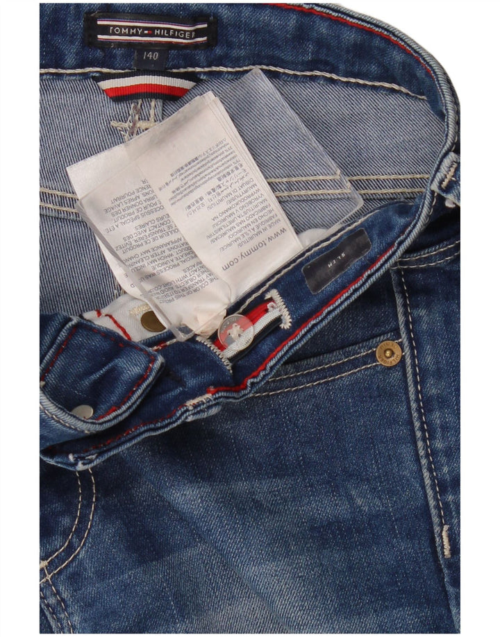 TOMMY HILFIGER Boys Slim Jeans 9-10 ετών W26 L24 Μπλε βαμβακερό